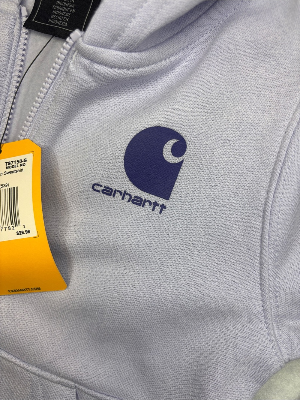 Carhartt Lilac Hooded Sweatshirt & Joggers Set NWT 3T - Picture 4 of 4